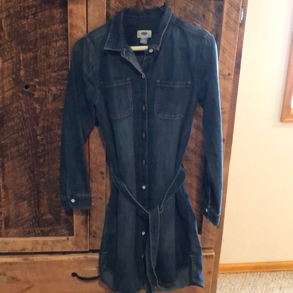 Old Navy child’s XL, ladies S denim dress.